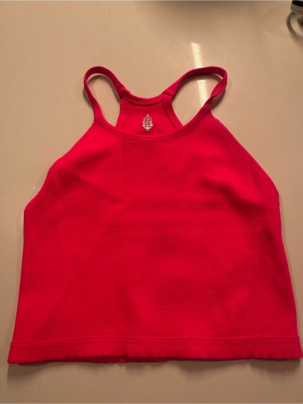 FP Movement by Free People Red Ribbed Racerback Crop